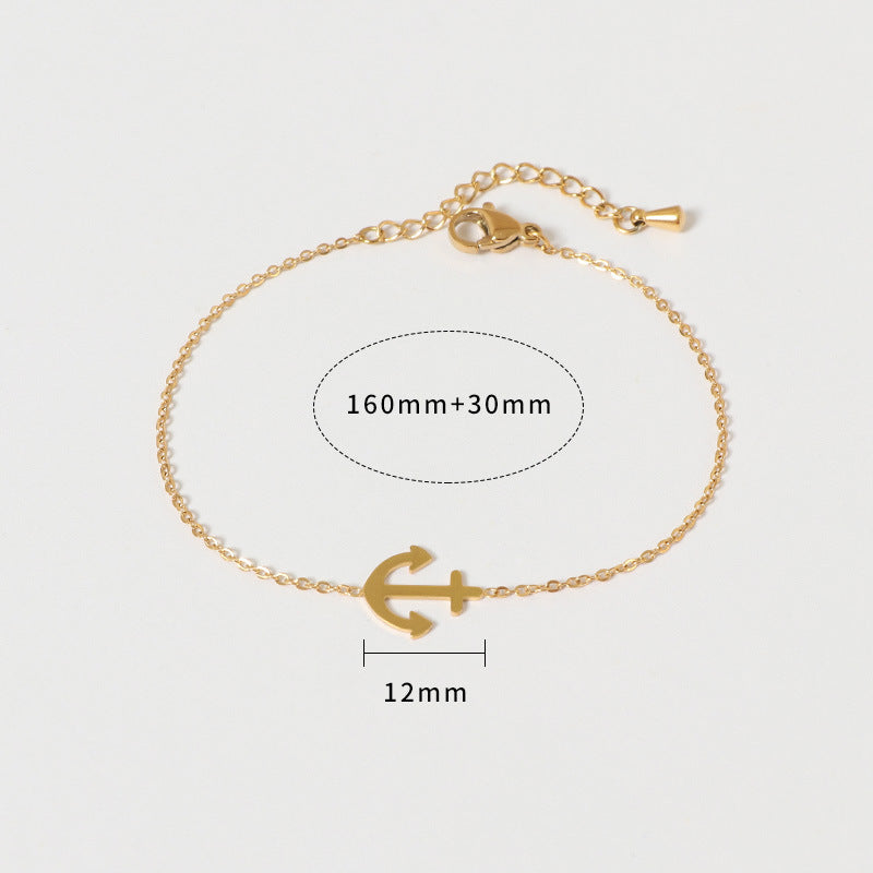 Fashion all-match titanium steel bracelet women's