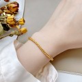 Titanium steel golden wheat ear bracelet