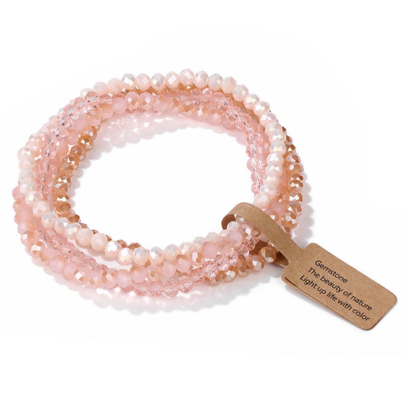 Summer Colored Glass Four-piece Vintage Bracelet
