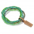 Summer Colored Glass Four-piece Vintage Bracelet
