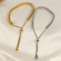 Titanium steel golden wheat ear bracelet