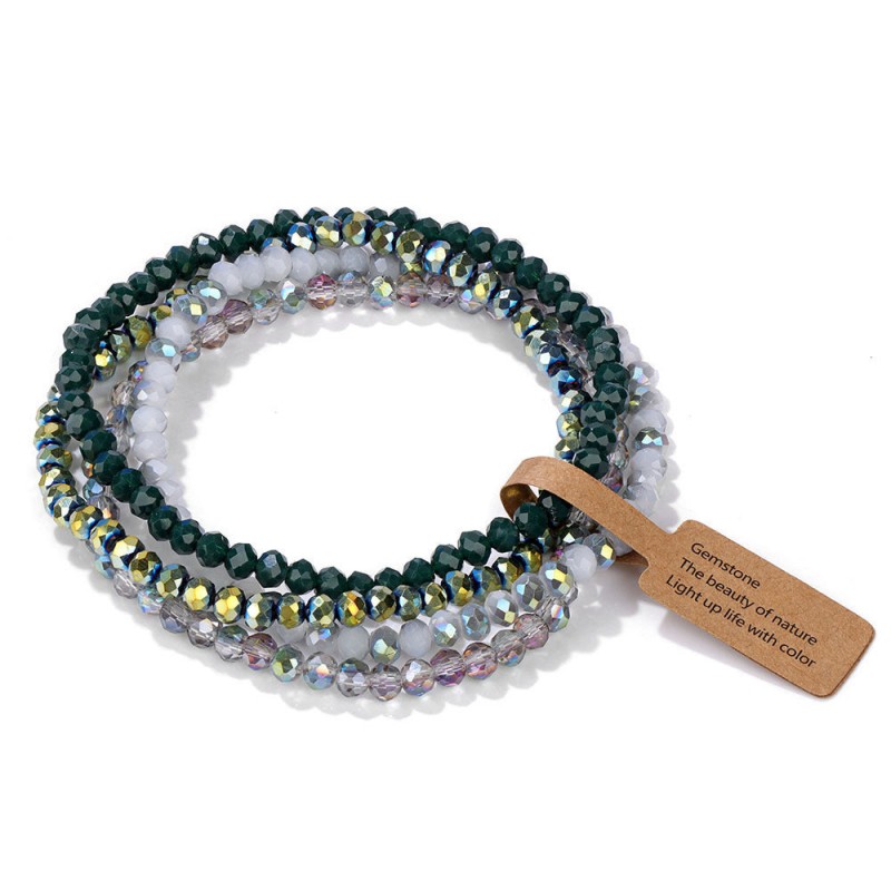 Summer Colored Glass Four-piece Vintage Bracelet