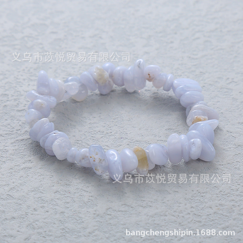 5pcs natural crystal gravel elastic bracelet colorful gravel