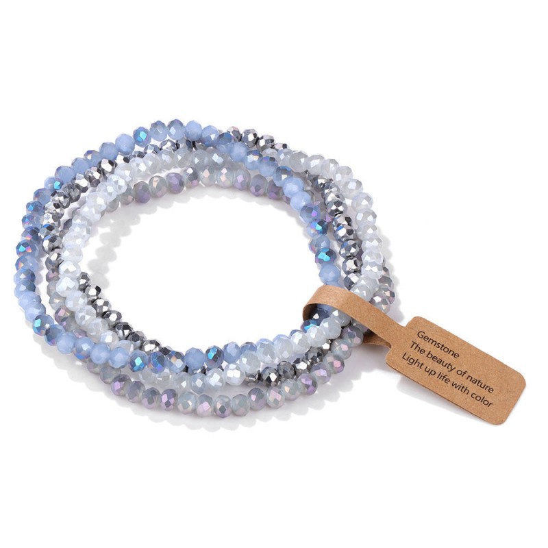 Summer Colored Glass Four-piece Vintage Bracelet
