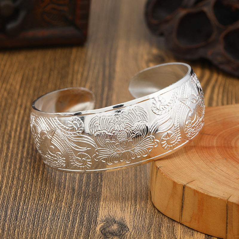 Vintage Ethnic Style Miao Silver Bracelet