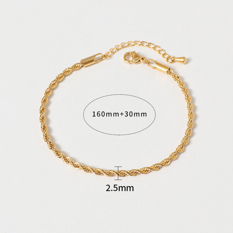 Fashion all-match titanium steel bracelet women's