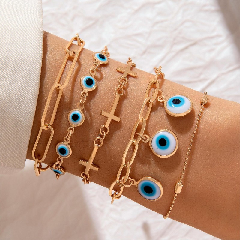 Bohemian Personalized Evil Eye Bracelet Set