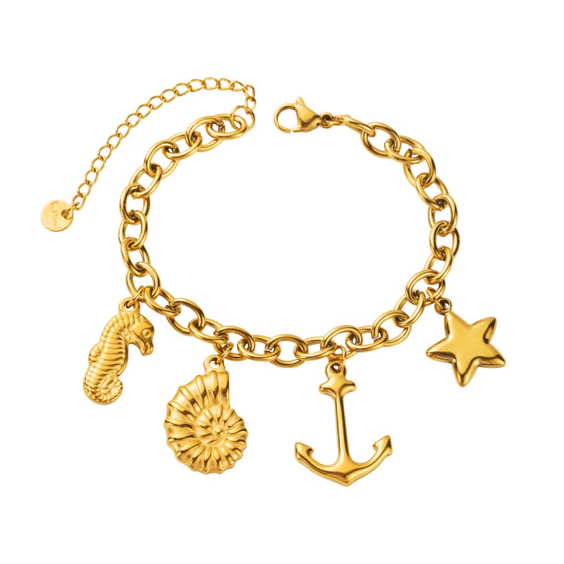 Beach stainless steel chain bracelet