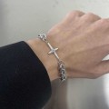 Cross Diamond-encrusted Double-layer ins Design Hip-hop Simp