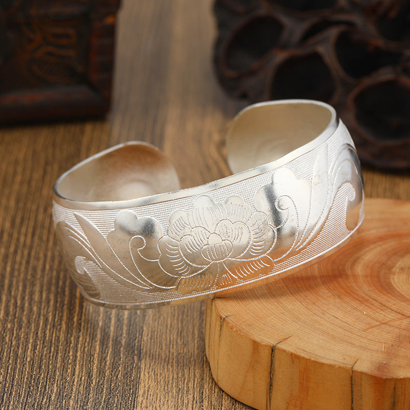Vintage Ethnic Style Miao Silver Bracelet