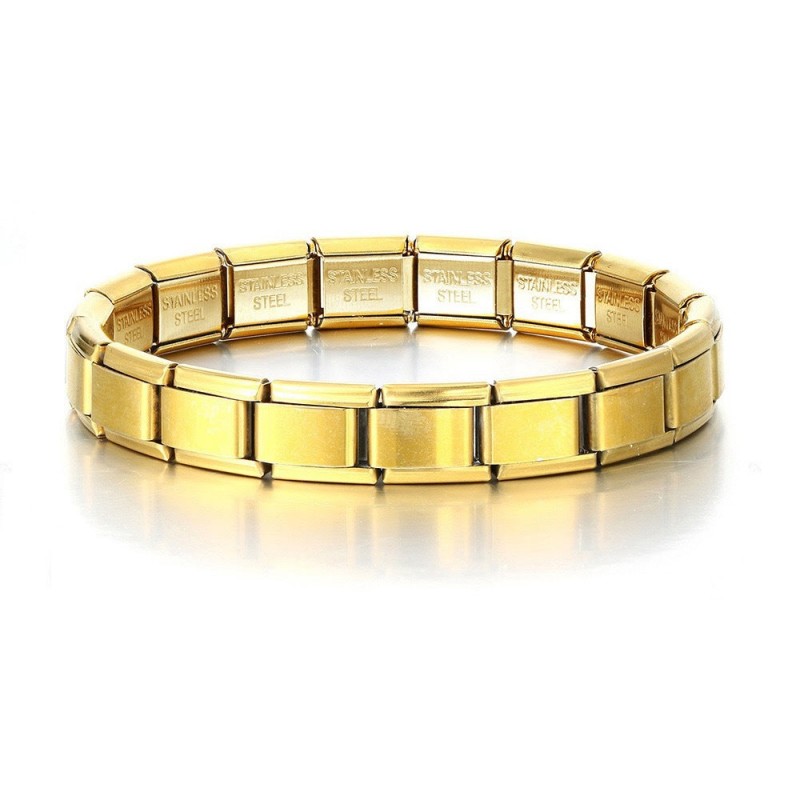 Stainless steel module stitching elastic bracelet