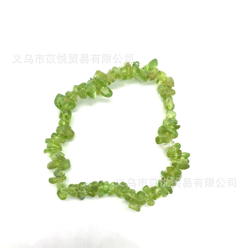 5pcs natural crystal gravel elastic bracelet colorful gravel