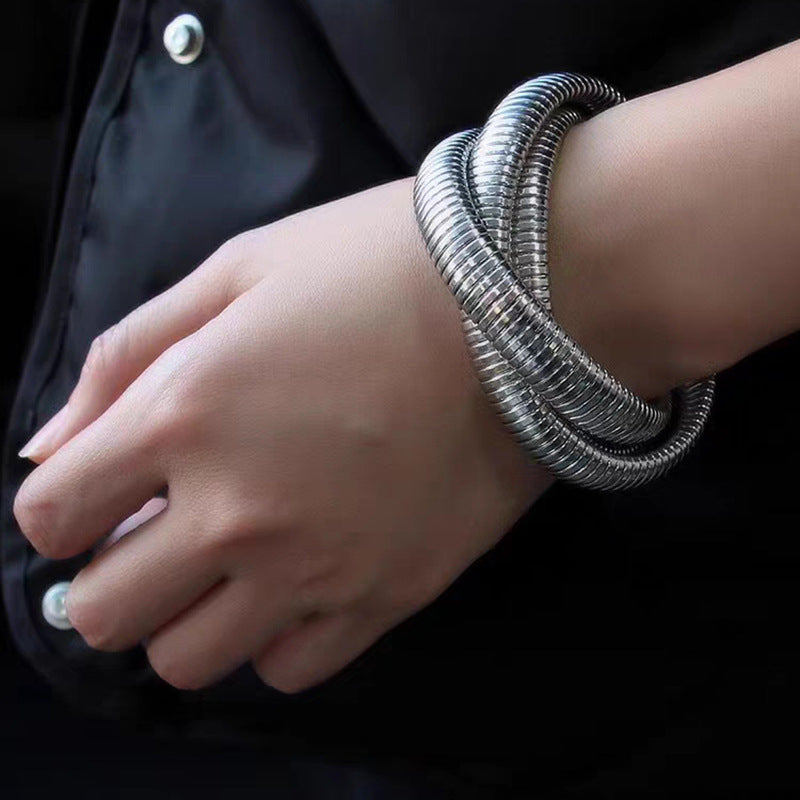 three-layer wide-brimmed bracelet personalized design bracelet