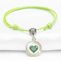Color Series Time Gemstone Leather Bracelet