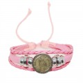 Time Gemstone Leather Cord Bracelet