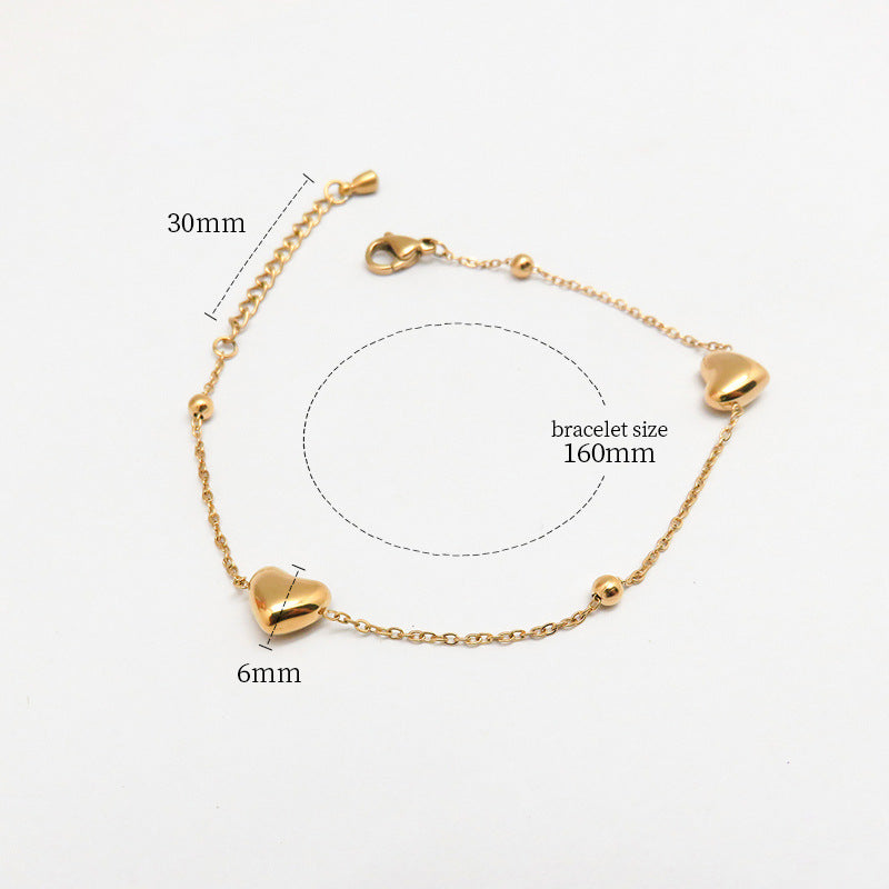 Fashion all-match titanium steel bracelet women's
