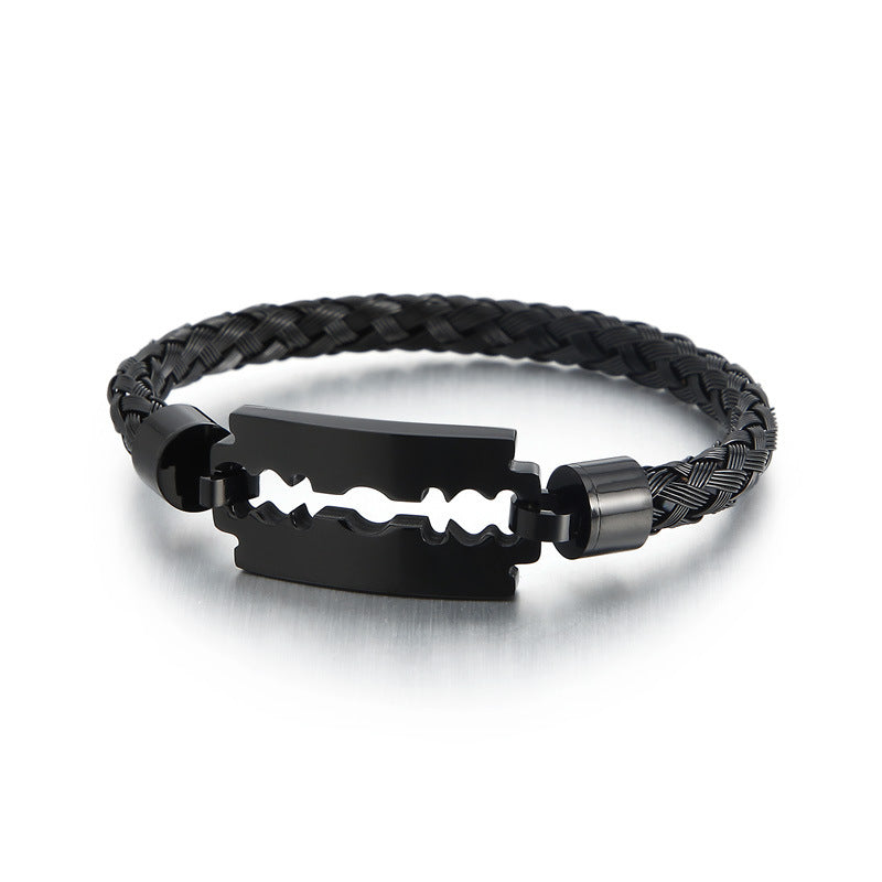 Electroplated steel wire braided blade titanium steel men's 