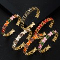 Copper Gold Plated Oil Dropping Butterfly Bracelet Advanced 