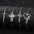 Silver Stainless Steel Cross Bracelet